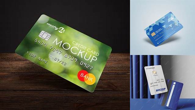 7455+ Credit Card PSD Mockup Front View High-Quality Digital Mockup Resource