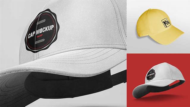 7455+ Flex Cap PSD Mockup Front View Smart Object Free Photoshop File