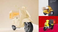 7456+ Delivery Bike Mockup Psd Free Include TIFF