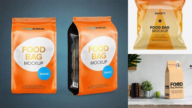 7457+ Food Bag PSD Mockup Front Free Design Resource