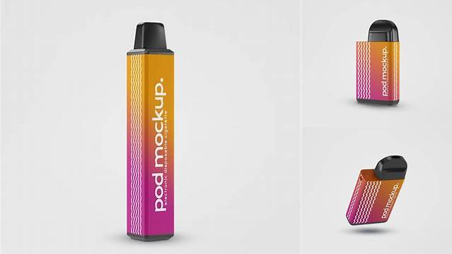 7460+ E-Cigarette PSD Mockup Half Side View Professional Graphic PSD Download