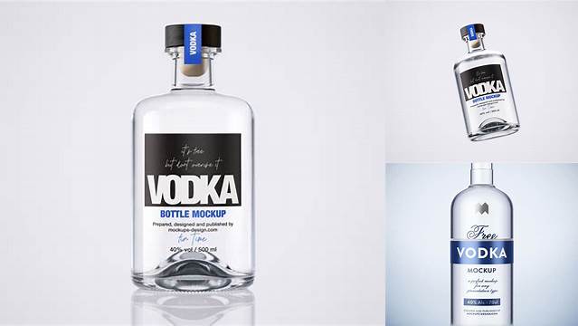 7461+ Vodka Bottle Mockup Free PSD File Download