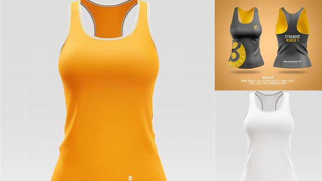 7462+ Women's Tank Top PSD Mockup Front View Premium Mockup Freebie