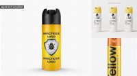 7466+ Aerosol Bug Spray PSD Mockup Elegant and Stylish Mockup