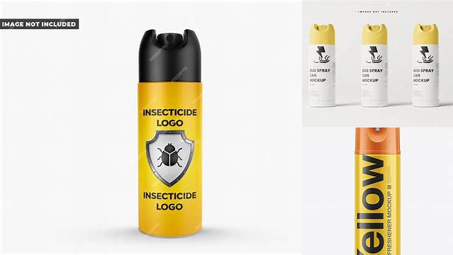 7466+ Aerosol Bug Spray PSD Mockup Elegant and Stylish Mockup