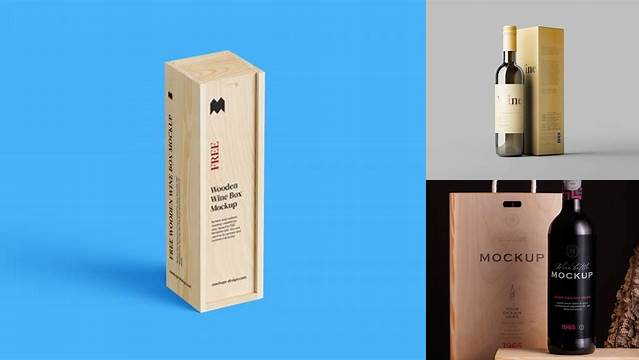 7471+ Wine Box Mockup Free High-Quality PSD Files