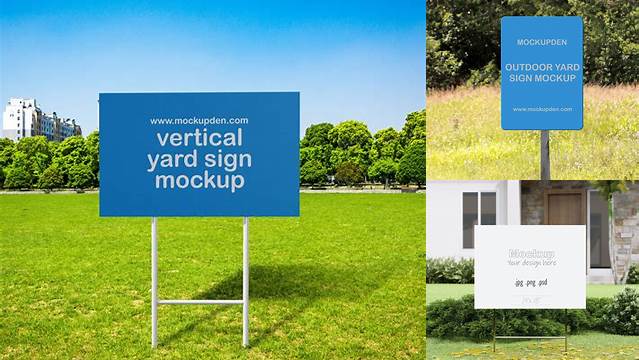 7471+ Yard Sign Mockup Psd Include TIFF