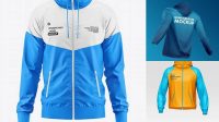 7474+ Soccer Windbreaker PSD Mockup Front View Modern PSD Templates