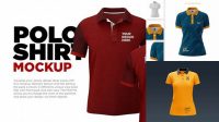 7475+ Women’s Polo PSD Mockup Front View Creative Design PSD Free Download