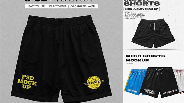 7477+ Mesh Short Mockup Free For Free Download