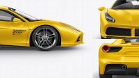 7482+ Ferrari 488 PSD Mockup Side View Versatile PSD Mockup File