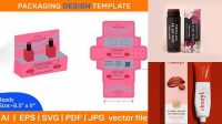 7483+ Lip Tint Packaging Layout Layered Photoshop Template