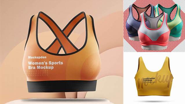 7484+ Sport Bra Mockup PSD Download