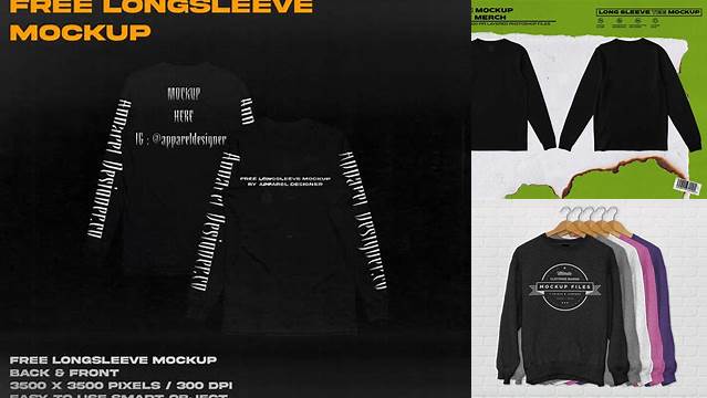 7491+ Longsleeve Mockup Free Free Creative Design