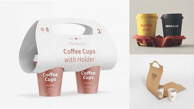 7492+ Glossy Coffee Holder PSD Mockup Advanced Photoshop Template