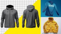 7492+ Soccer Windbreaker PSD Mockup Front View Advanced Editable PSD