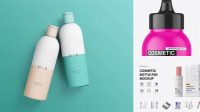 7496+ Matte Cosmetic Bottle PSD Mockup Unique High-Resolution Design Freebie