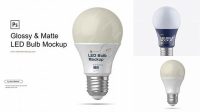 750+ Matte LED Bulb PSD Mockup Free PSD