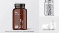 7500+ Clear Pill Bottle With Metal Cap PSD Mockup Front View PSD Free Download