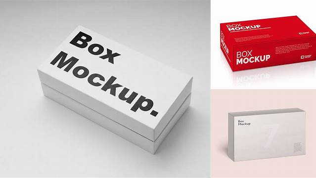 7502+ Flat Rectangle Box Mockup Free High-Resolution PSD Download