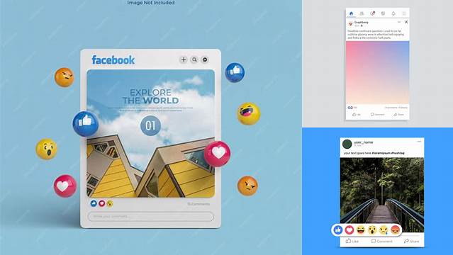 7508+ Facebook Post Mockup Psd Elegant PSD Mockup