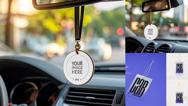 751+ Car Air Freshener Mockup Psd Easy-to-Edit PSD