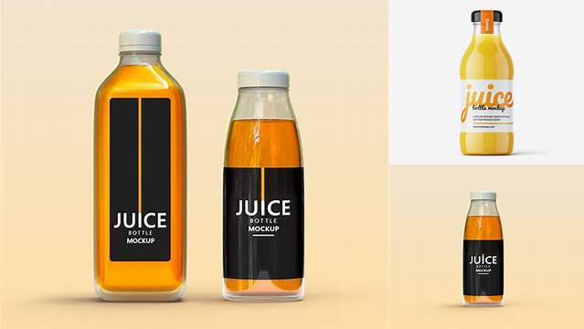 7514+ Orange Juice Plastic Bottle PSD Mockup Modern and Unique Freebie PSD