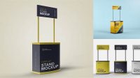 7514+ Promo Stand PSD Mockup Front View Include TIFF