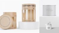 7516+ Small Paper Tube Front View Advanced Photoshop Design Free