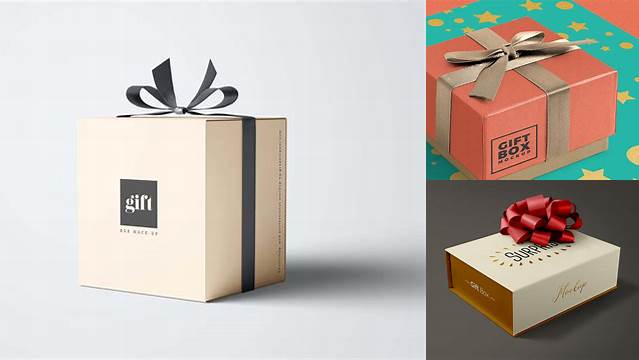 7517+ Wooden Gift Box PSD Mockup Half Side View Photoshop Resource Free