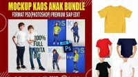 752+ Mockup Kaos Anak Cdr Easy-to-Edit PSD