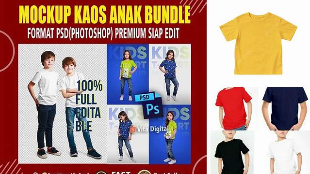 752+ Mockup Kaos Anak Cdr Easy-to-Edit PSD