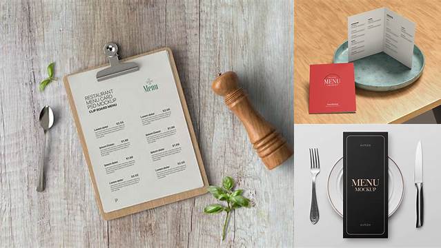 7524+ Restaurant Menu Mockup Psd Free For Free Download