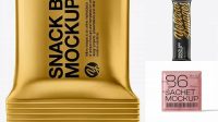 7526+ Matte Snack Bar Sachet PSD Mockup Front View Creative Photoshop Resources