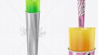 7533+ Ice Lolly Metallic Tube PSD Mockup Advanced Editable PSD