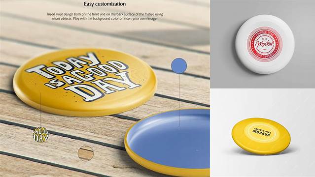 7536+ Frisbee Mockup Easy Editable