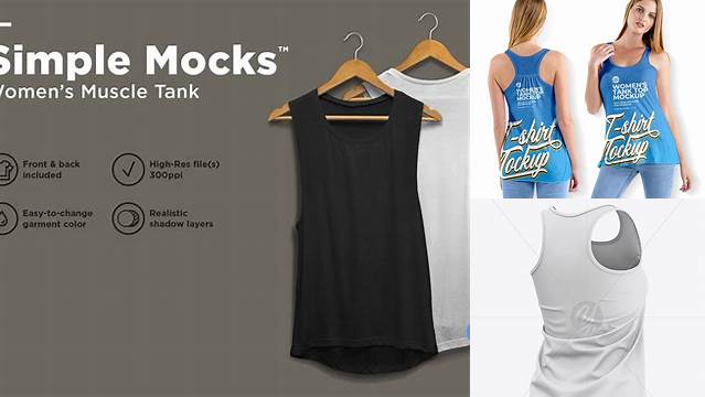 7537+ Women's Racerback Tank Top PSD Mockup Front Half Side View Free Mockup PSD Template