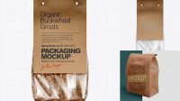 754+ Clear Plastic Bag with Kraft/Black Carton Label PSD Mockup Exclusive Free PSD Mockups