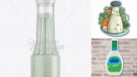 7542+ Ranch Dressing Bottle PSD Mockup Include TIFF