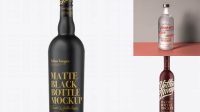 7543+ Matte Liquor Bottle PSD Mockup Front View Exclusive PSD Design Freebie