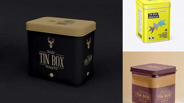 7550+ Matte Metallic Tin Box PSD Mockup Elegant Free Graphic Resource