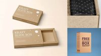 7552+ Opened Kraft Paper Box With Socks PSD Mockup Versatile Photoshop File