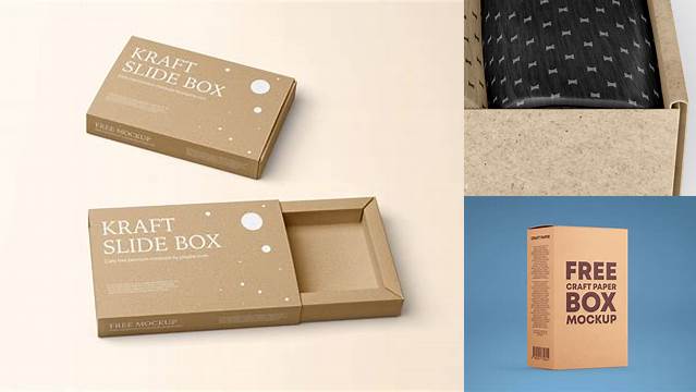 7552+ Opened Kraft Paper Box With Socks PSD Mockup Versatile Photoshop File