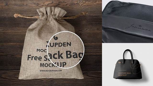 7553+ Leather Sack PSD Mockup Front View Download Premium PSD Resource