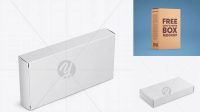 7553+ Paper Box PSD Mockup Halfside View High-Angle Shot Exclusive Editable PSD File