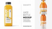 7555+ Plastic Carrot Juice Bottle PSD Mockup Advanced and Editable PSD Template Free