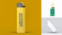 7555+ Plastic Lighter PSD Mockup High-Angle Shot Free Photoshop Mockup Design