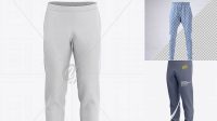 7558+ Men's Cuffed Sweatpants PSD Mockup Front Left Half-Side View Download Free Editable PSD Template