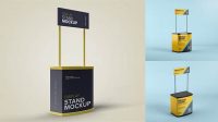 7563+ Promo Stand PSD Mockup Front View Custom Mockup Graphic Design