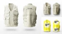 7566+ Free Vest Mockup Editable and Customizable PSD